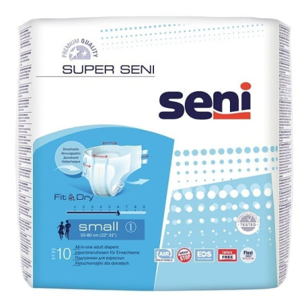 Подгузники Super Seni Small / Супер Сени Смал размер S, 10 шт, ЧЗ