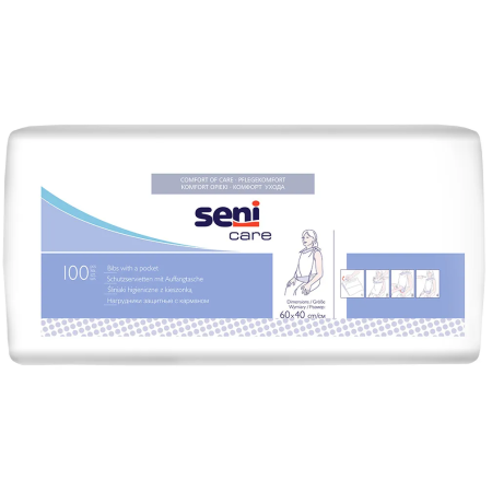 Seni Care Нагрудники защитные с карманом, 100 шт