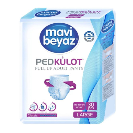 Подгузники-трусы MAVI BEYAZ  размер L, 30 шт