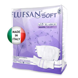 Подгузники FLUFSAN Soft Super Night / Флюфсан Софт Супер Найт, размер XL, 15 шт