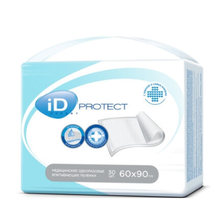 Пеленки iD protect Expert 60x90, 30 шт ЧЗ
