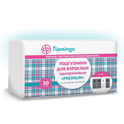 Подгузники Flamingo Premium / Фламинго премиум, размер L, 30 шт