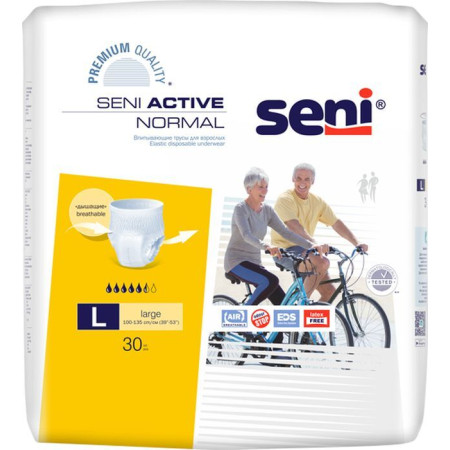 Подгузники-трусы Seni Active Normal Large / Сени Актив Нормал Лардж размер L, 30 шт