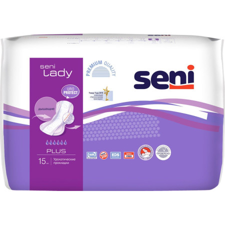 Прокладки урологические Seni Lady Plus / Сени Леди Плюс, 15 шт