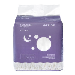 Подгузники BESIDE Art Max икат, ночные, размер L, 10 шт