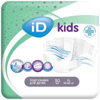 Подгузники детские ID Kids, размер XL, 15-30 кг, 30 шт