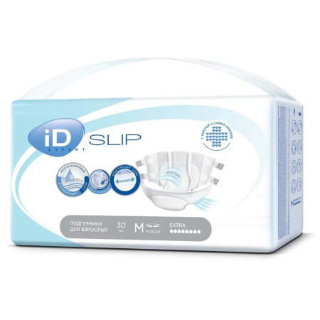 Подгузники ID Slip Expert Extra (Слип Эксперт Экстра), размер M, 30 шт ЧЗ