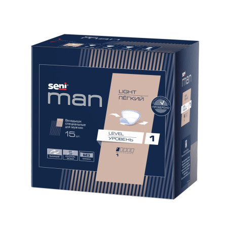 Прокладки для мужчин Seni Man Light level 1, 15 шт