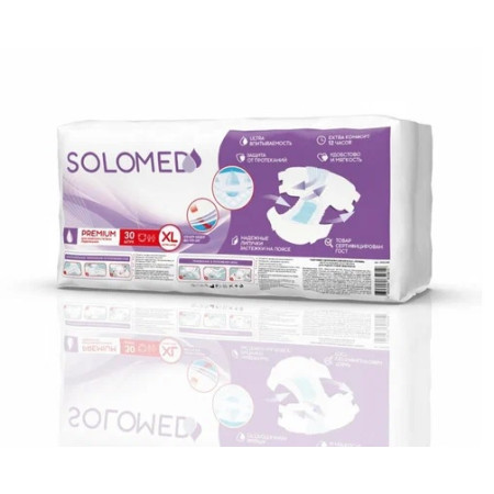Подгузники SOLOMED Premium, размер XL, 30 шт ЧЗ