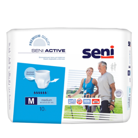 Подгузники-трусы Seni Active Large / Сени Актив Лардж размер M, 10 шт ЧЗ