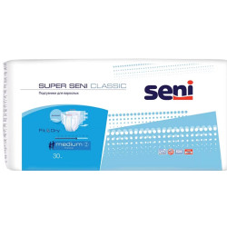 Подгузники Super Seni Classic, размер Medium, 30 шт ЧЗ