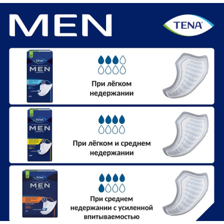 Прокладки для мужчин Tena Men Active Fit Level 2 / Тена Мен уровень 2, 20 шт