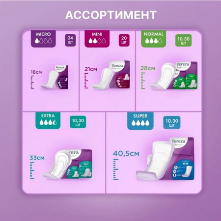 Прокладки урологические TerezaLady Extra, 30 шт