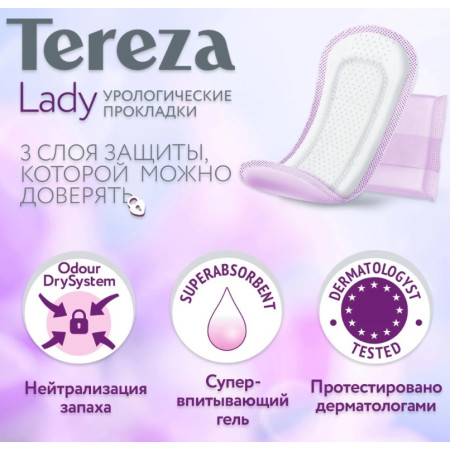 Прокладки урологические TerezaLady Mini, 20 шт
