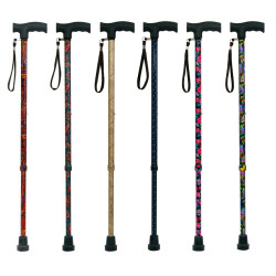 Трость телескопическая с прямой пластмассовой ручкой ТР1 (ПР) в ассортименте