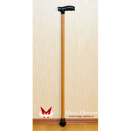 Трость деревянная с пластмассовой ручкой с УПС