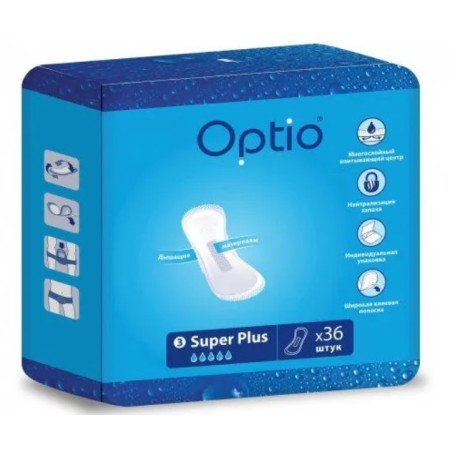 Прокладки урологические Optio Super Plus / Оптио Супер Плюс, 36 шт