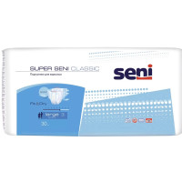 Подгузники Super Seni Classic, размер Large, 30 шт (голубая упаковка)